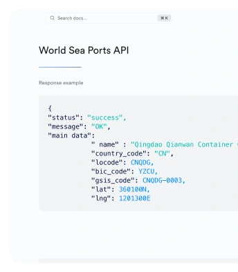 World Sea Ports API