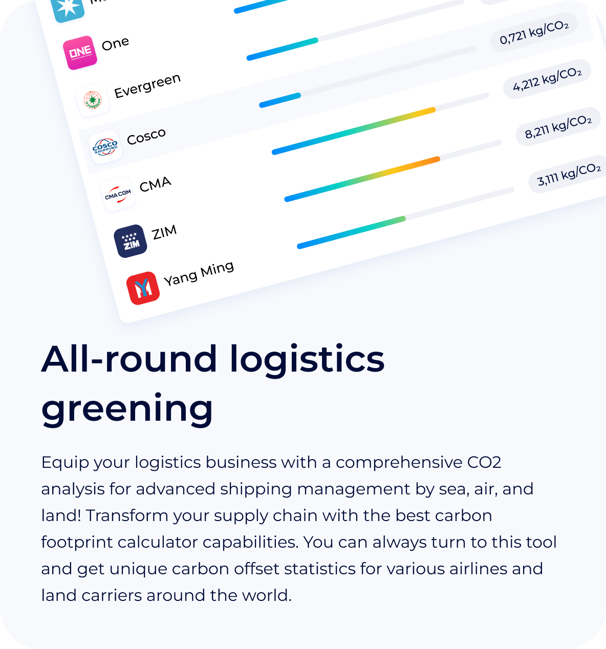 All-round logistics greening