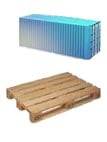 Pallet dimensions and position in container